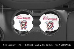 Make Every Second Count Car Coaster Sublimation Design Product Image 1