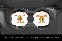 Chill Like the Sun Coaster Sublimation Design Product Image 1