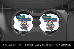 Meow Al Wheels Car Coaster Sublimation Design Product Image 1