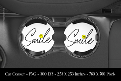 Smile Car Coaster Sublimation Design Product Image 1