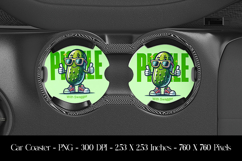 Pickle With Swagger Car Coaster Sublimation Design Product Image 1