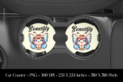 Beautifly Car Coaster Sublimation Design Product Image 1