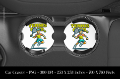 Tennis Club Car Coaster Sublimation Design Product Image 1