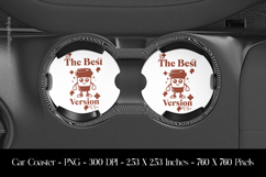 The Best Versions Car Coaster Sublimation Design Product Image 1