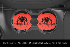 Spider Man Car Coaster Sublimation Design Product Image 1