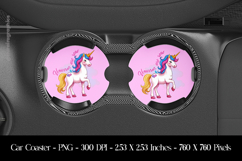 Unicorns are Real CarCoaster Sublimation Design Product Image 1
