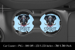 Ancient Spirit Car Coaster Sublimation Design Product Image 1