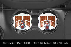 Chill Cola Fizz Your Day Car Coaster Sublimation Design Product Image 1
