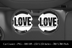 Love Yourself Happiness Start With You Car Coaster Sublimat Product Image 1