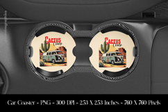 Cactus Cruise Coaster Sublimation Design Product Image 1