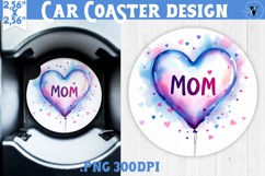 Mothers day Car Coaster | Heart Balloon Product Image 1