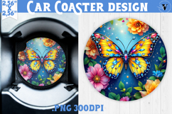 Car Coaster | Spring sublimation | Butterfly Product Image 1