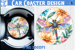 Car Coaster | Spring sublimation | Dragonfly Product Image 1