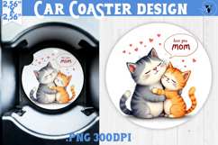 Car Coaster | Mothers Day | Cat Mom Product Image 1