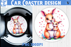 Car Coaster | Mothers Day | Kangaroo Mom Product Image 1