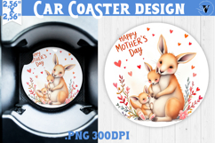 Car Coaster | Mothers Day | Kangaroo Mom Product Image 1