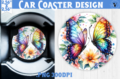 Car Coaster | Spring sublimation | Butterfly Product Image 1