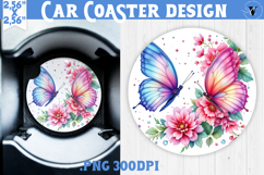 Car Coaster | Spring sublimation | Butterfly Product Image 1