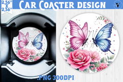 Car Coaster | Spring sublimation | Butterfly Product Image 1