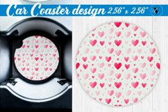 Spring Car Coaster | Hearts pattern Product Image 1