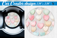 Spring Car Coaster | Hearts pattern Product Image 1