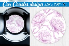 Spring Car Coaster | Peonies pattern Product Image 1