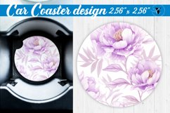 Spring Car Coaster | Peonies pattern Product Image 1