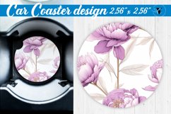 Spring Car Coaster | Peonies pattern Product Image 1