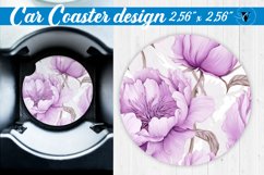 Spring Car Coaster | Peonies pattern Product Image 1