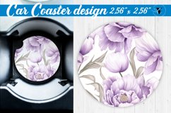 Spring Car Coaster | Peonies pattern Product Image 1