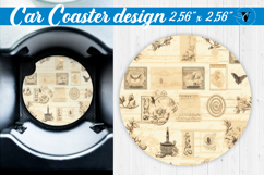 Spring Car Coaster | Love stamps | Vintage Product Image 1