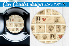 Spring Car Coaster | Love stamps | Vintage Product Image 1