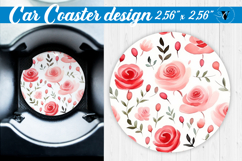 Spring Car Coaster | Roses pattern Product Image 1