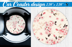 Spring Car Coaster | Cherry blossoms | Vintage Product Image 1