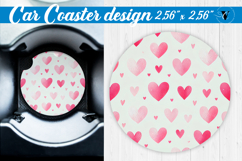 Spring Car Coaster | Hearts pattern Product Image 1