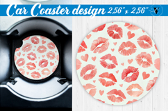 Spring Car Coaster | kisses pattern Product Image 1