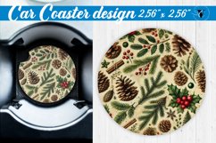 Car Coaster | Christmas Pattern | Christmas Product Image 1
