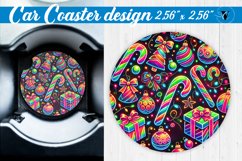 Car Coaster | Christmas Pattern | Christmas Product Image 1