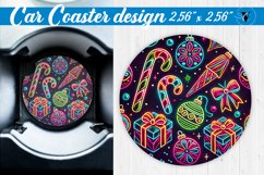 Car Coaster | Christmas Pattern | Christmas Product Image 1