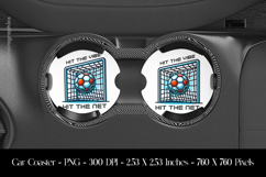 Hit The Vibe Hit The Net Car Coaster Sublimation Design Product Image 1
