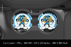 Smiles World Wild Car Coaster Sublimation Design Product Image 1