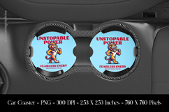 Unstopable Power Fearless Energy Car Coaster Sublimation Des Product Image 1