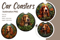 Dog Car Coasters Accessories Printable Template Circle_21 Product Image 1