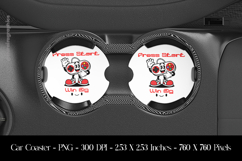 Press Start Win Big Car Coaster Sublimation Design Product Image 1