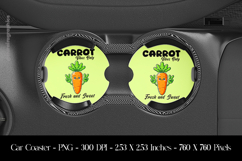 Carrot Vibes Only Fresh and Sweet Car Coaster Sublimation De Product Image 1