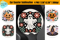 Halloween PNG | Car Coaster Sublimation Product Image 1