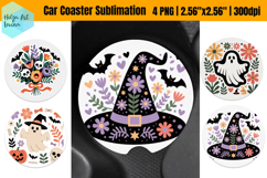 Halloween PNG | Car Coaster Sublimation Product Image 1