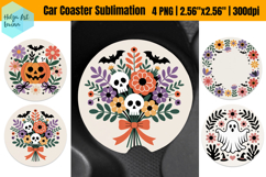 Halloween PNG | Car Coaster Sublimation Product Image 1
