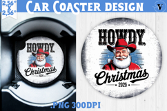 Car Coaster | Howdy Christmas | Cowboy Product Image 1