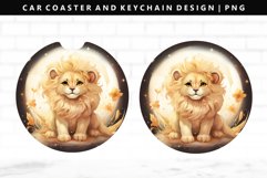 Zodiac Sign Keychain And Car Coaster Sublimation Design Product Image 1